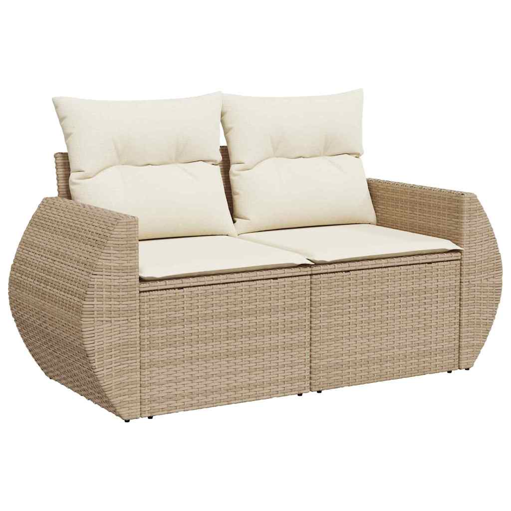 Tuinbankenset 12 pcs Beige poly rattan – afbeelding 6