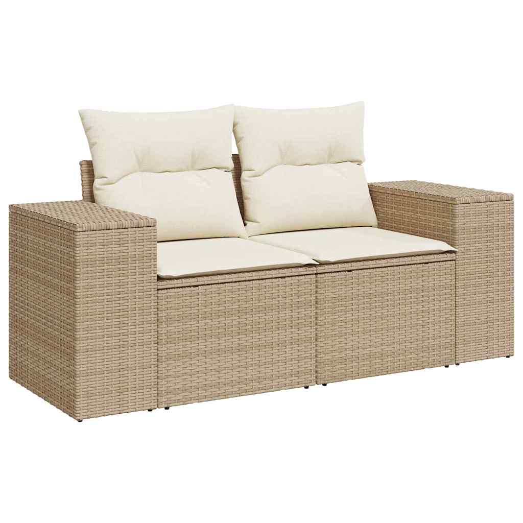 Tuin Sofa Set met kussen 12 pcs Beige poly rattan – afbeelding 6