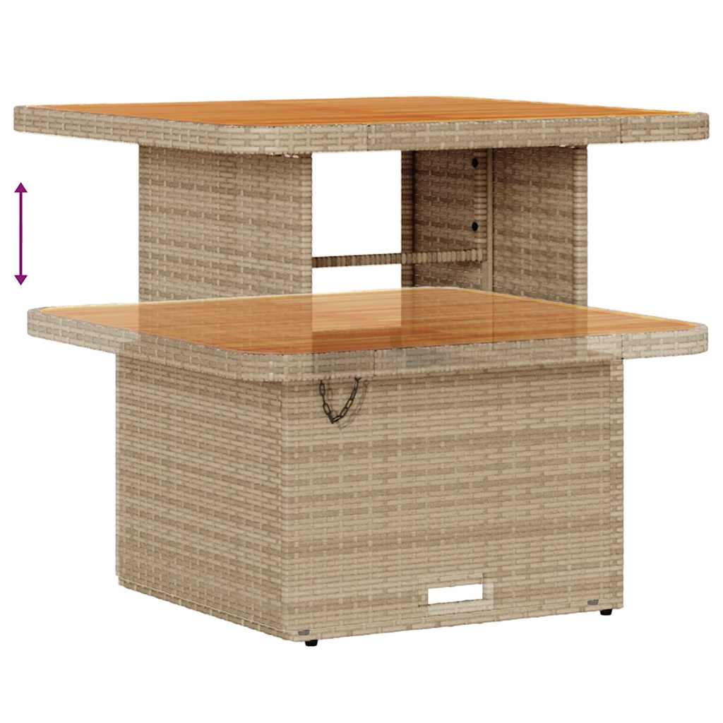 Tuinbankenset met kussen 12 pcs Beige poly rattan – afbeelding 9
