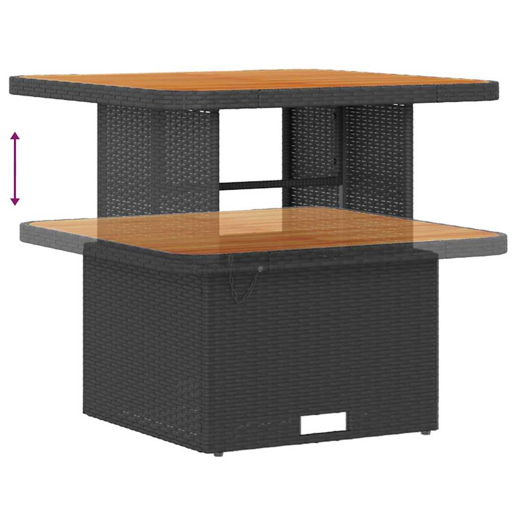 Tuinbankenset 8 st Zwart poly rattan – afbeelding 9