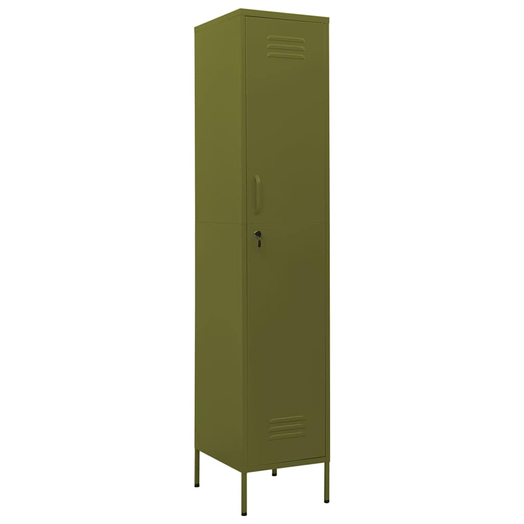 Lockerkast 35x46x180 cm staal olijfgroen – afbeelding 2