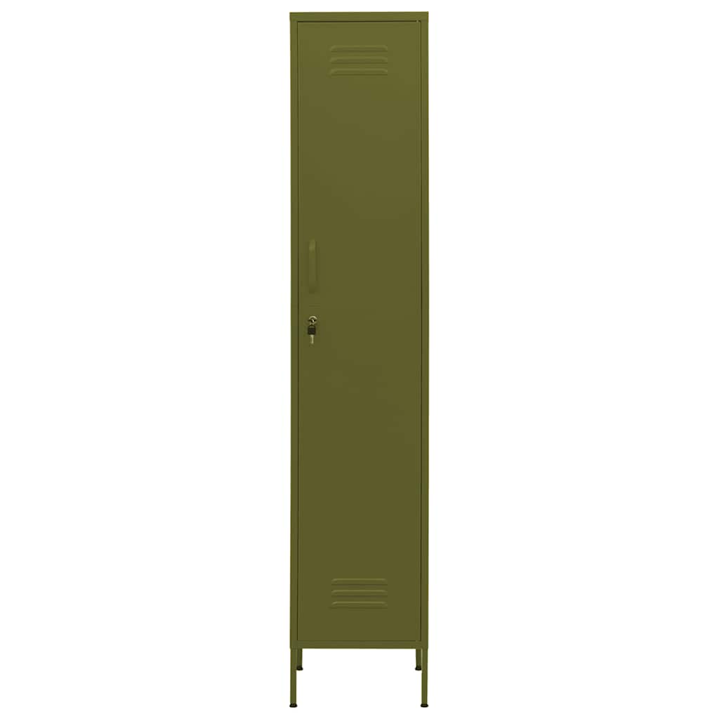 Lockerkast 35x46x180 cm staal olijfgroen – afbeelding 3
