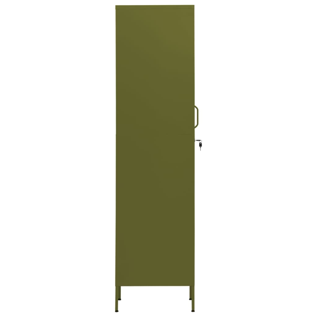 Lockerkast 35x46x180 cm staal olijfgroen – afbeelding 4