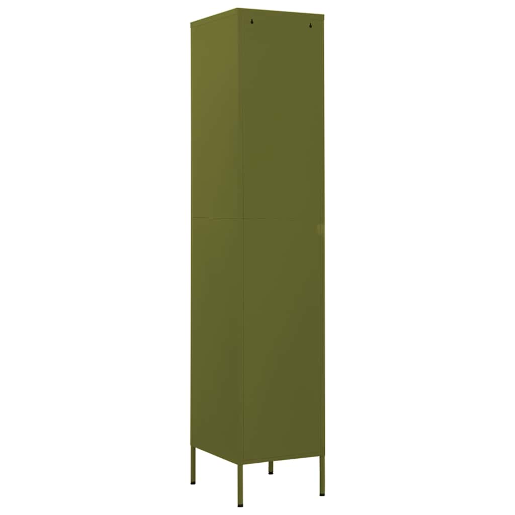 Lockerkast 35x46x180 cm staal olijfgroen – afbeelding 5