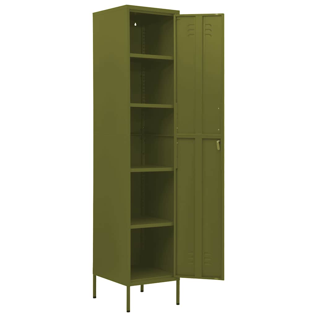 Lockerkast 35x46x180 cm staal olijfgroen – afbeelding 6