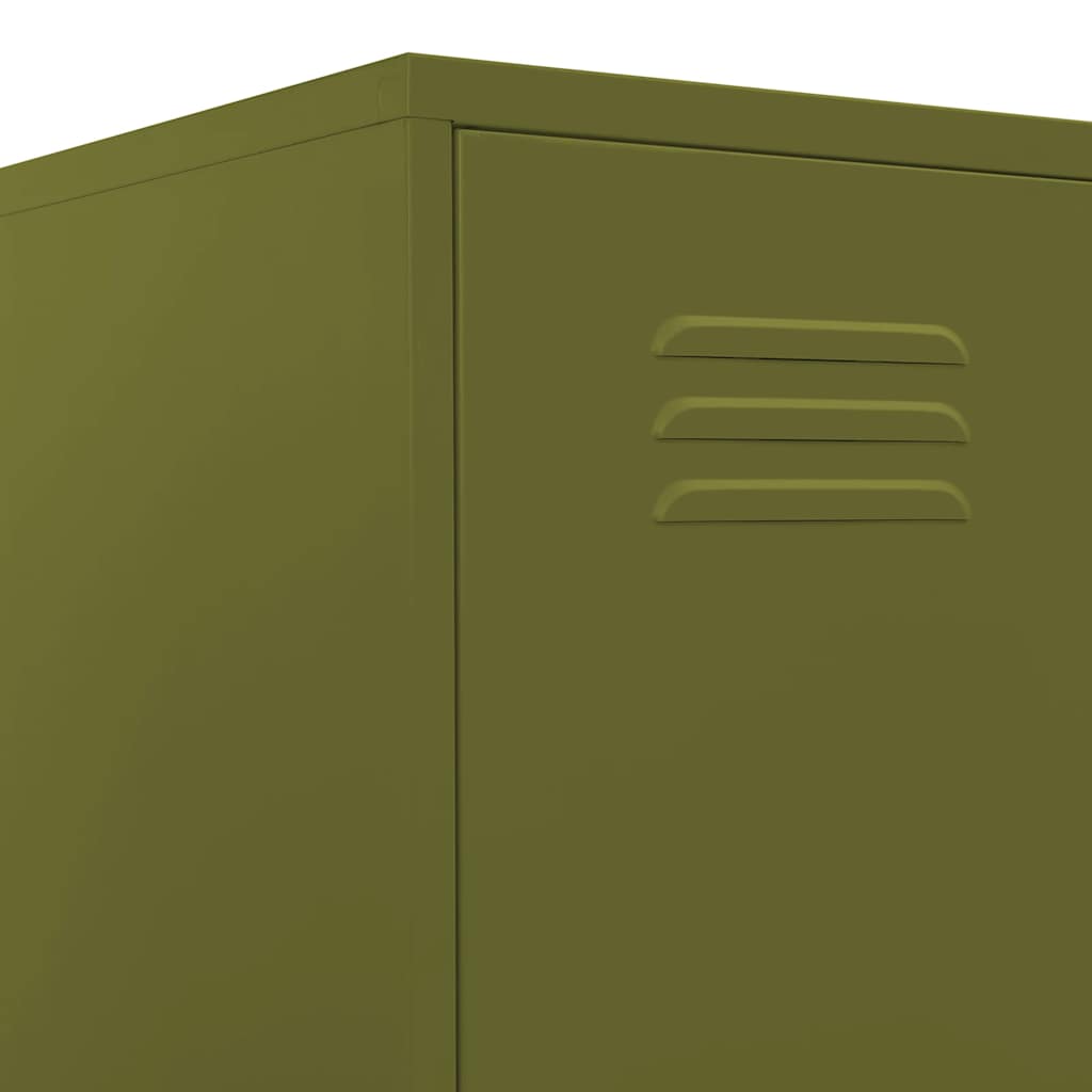Lockerkast 35x46x180 cm staal olijfgroen – afbeelding 8