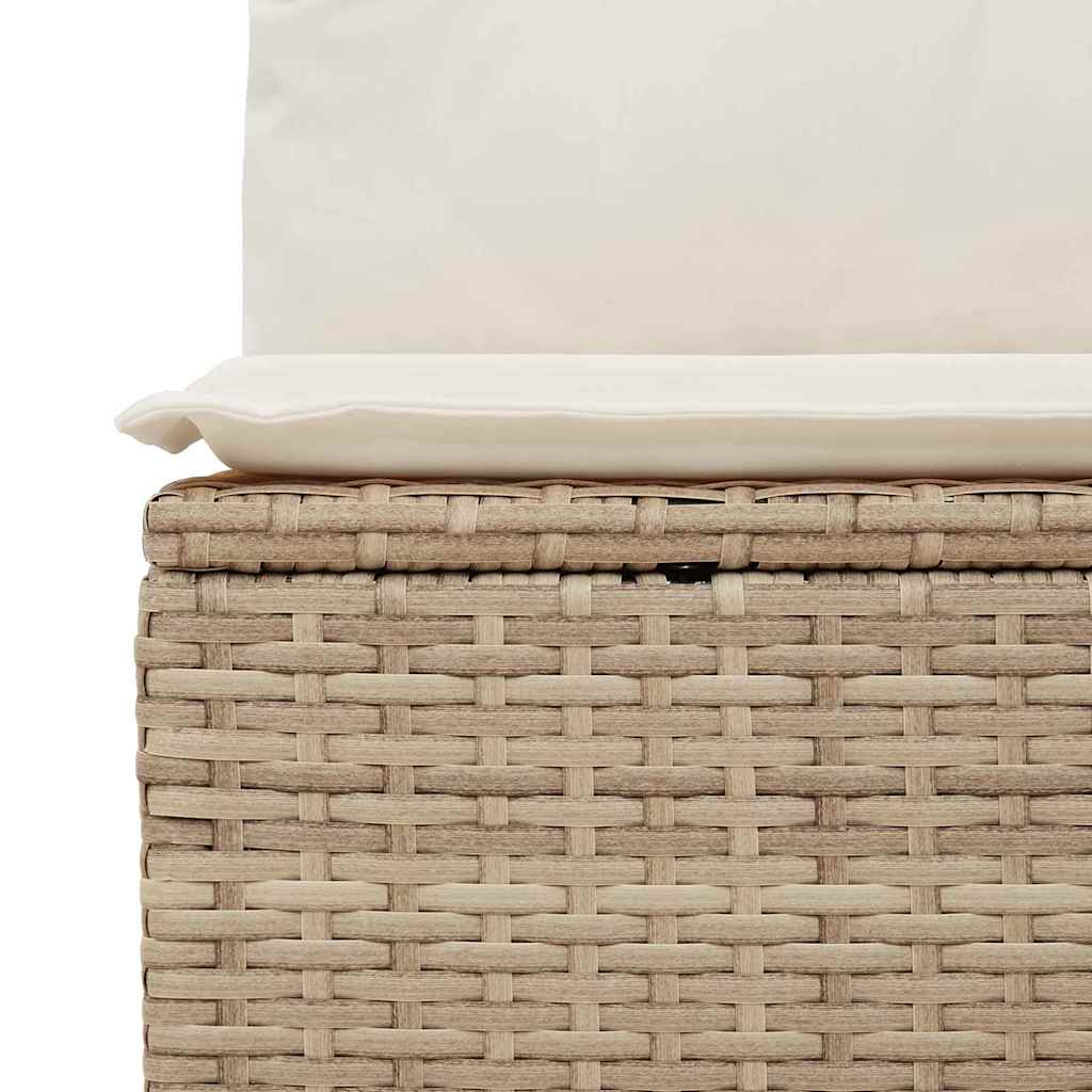 Tuinbankenset met kussen 12 pcs Beige poly rattan – afbeelding 8