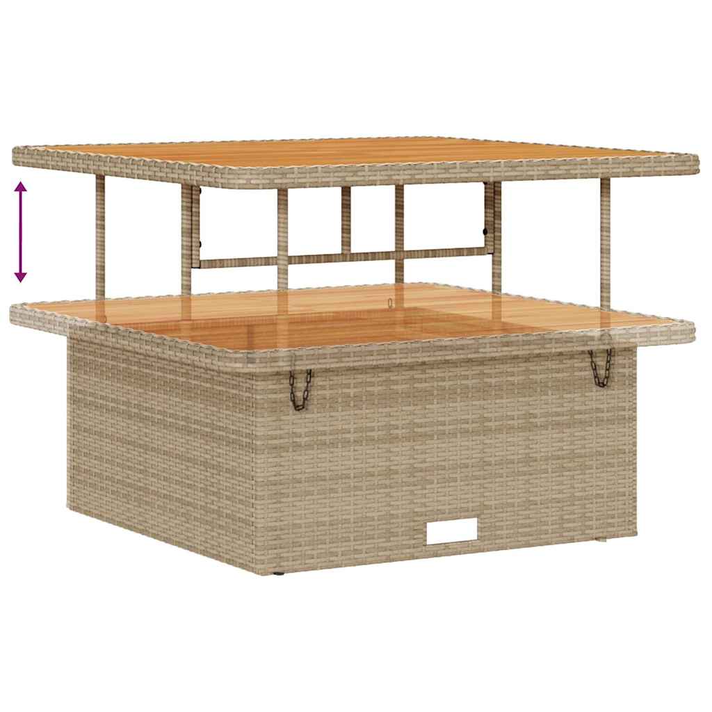 Tuinbankenset met kussen 12 pcs Beige poly rattan – afbeelding 9