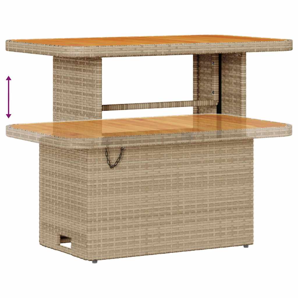 Tuinbankenset met kussen 12 pcs Beige poly rattan – afbeelding 9