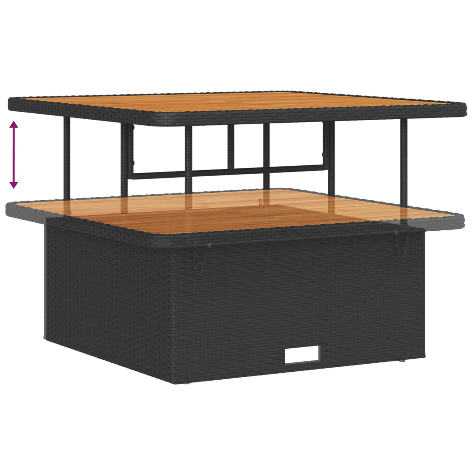 Tuinbankenset 8 st Zwart poly rattan – afbeelding 9