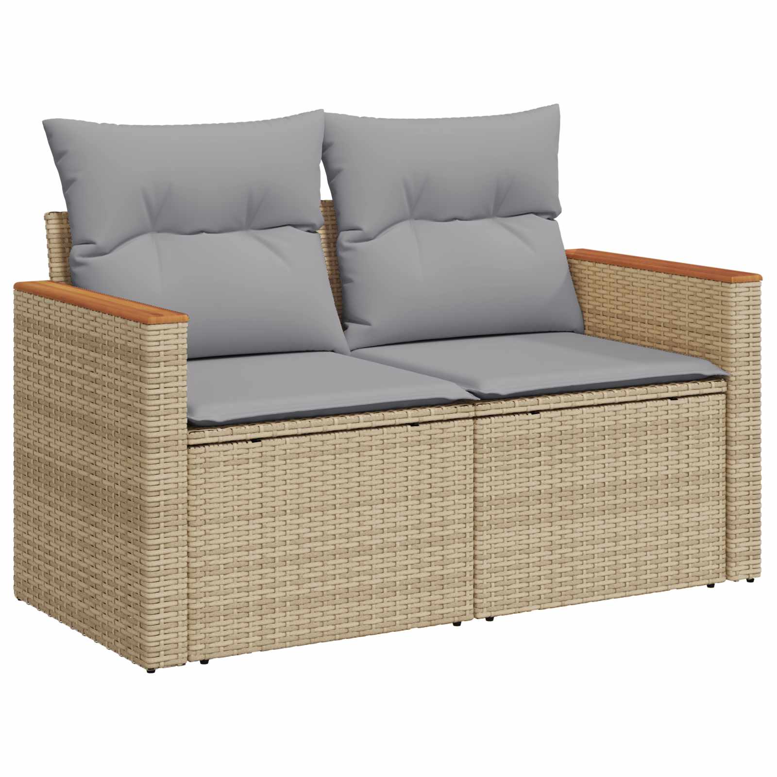 Tuinbankenset 8 pcs Beige poly rattan – afbeelding 6