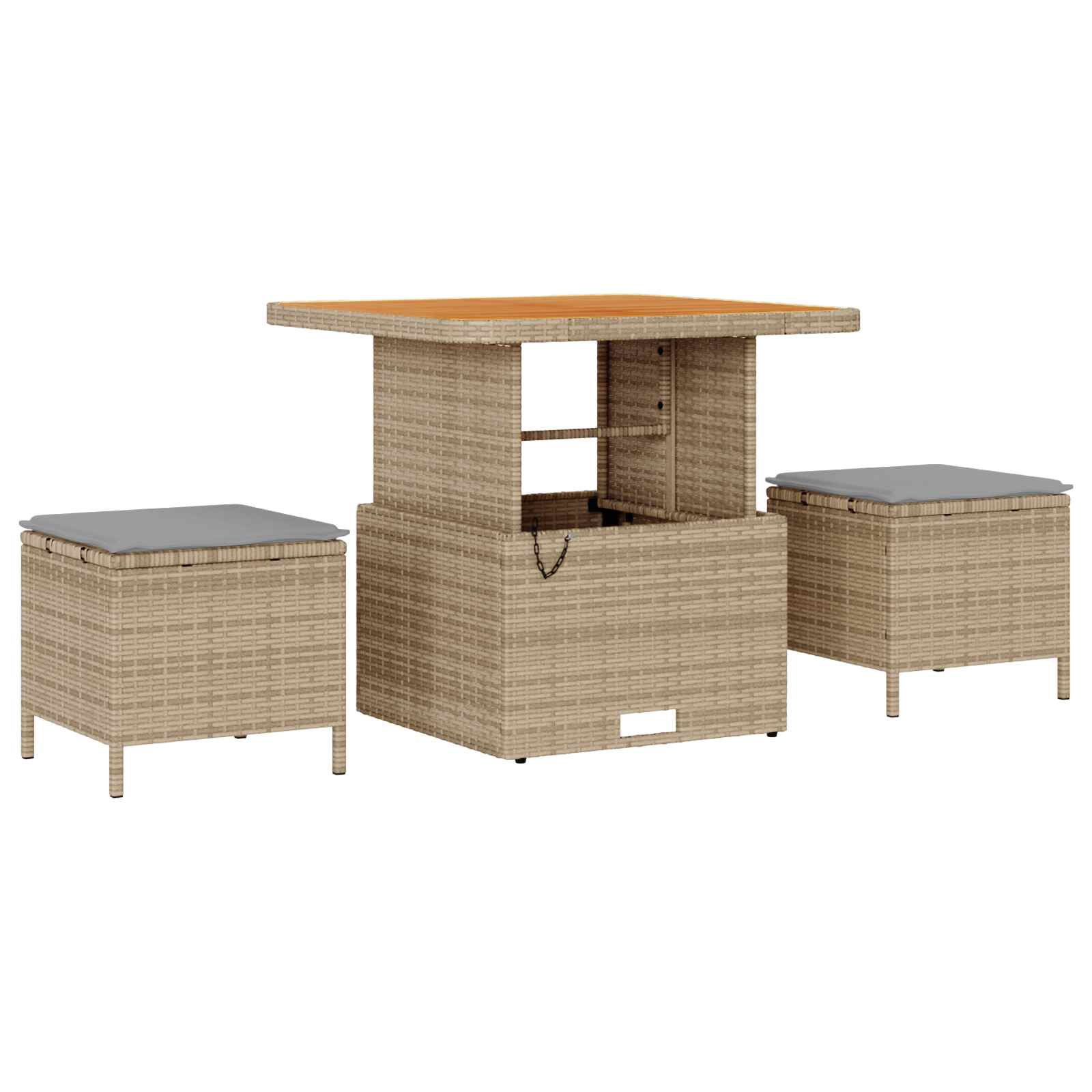 Tuinbankenset 8 pcs Beige poly rattan – afbeelding 7
