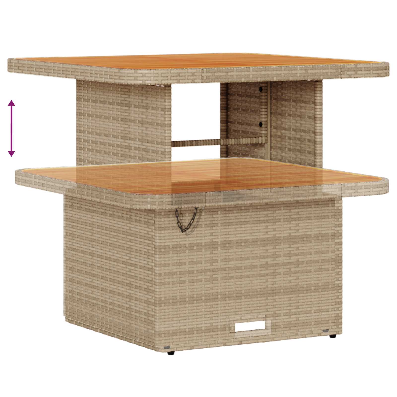 Tuinbankenset 8 pcs Beige poly rattan – afbeelding 9