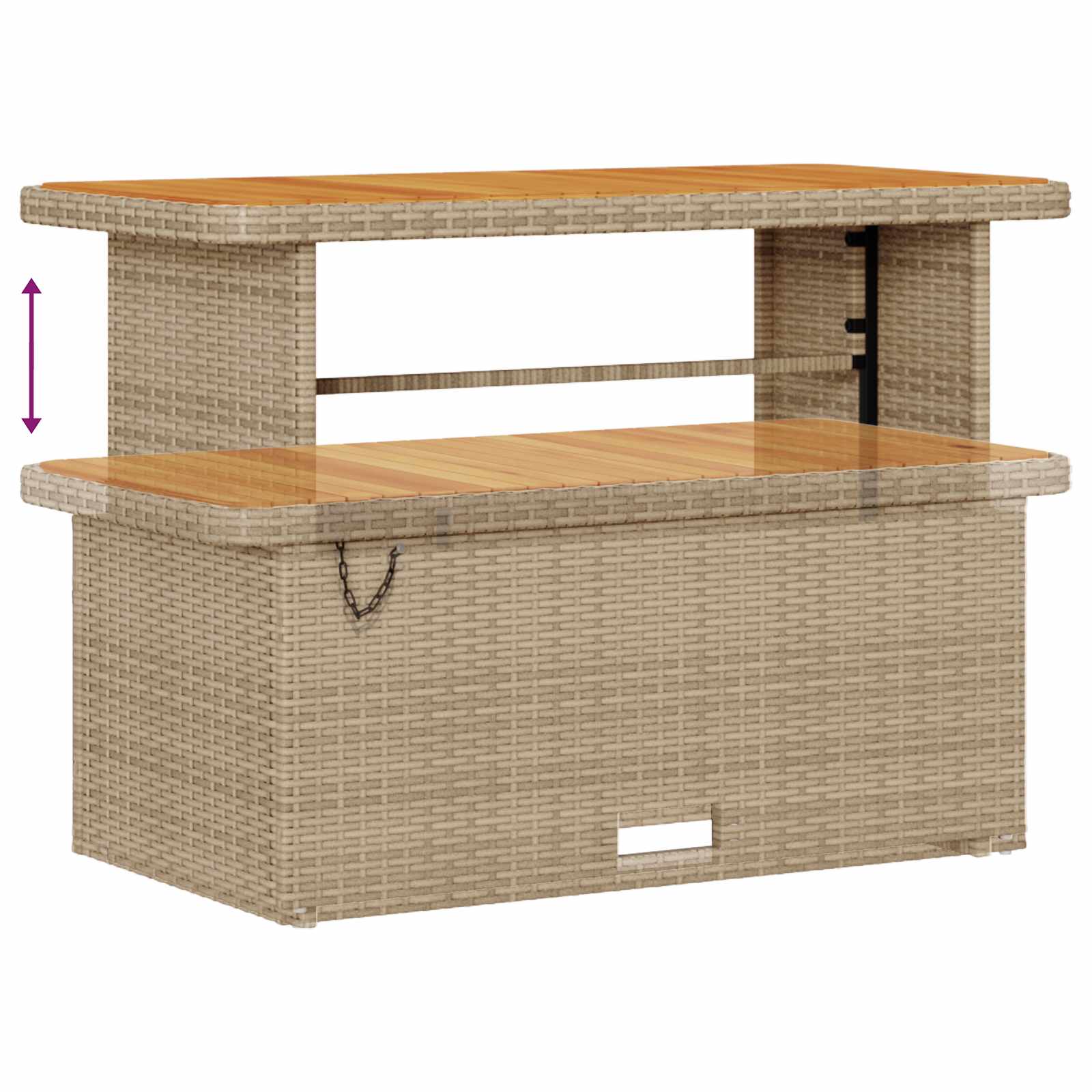 Tuinbankenset 13 pcs Beige poly rattan – afbeelding 9