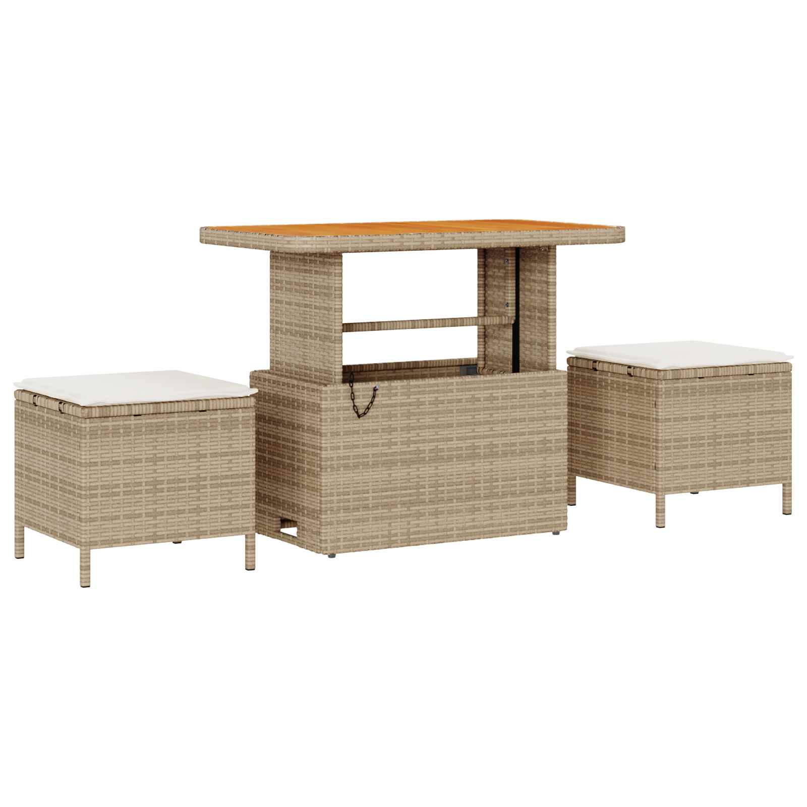 Tuinbankenset 12 pcs Beige poly rattan – afbeelding 4