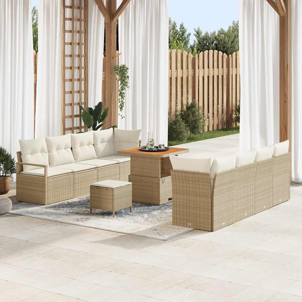 Tuin Sofa Set met kussen Beige en Crème 80 x 80 x 71 cm – afbeelding 1