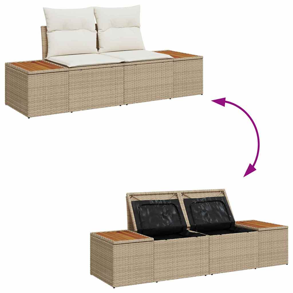 Tuin Sofa Set 8 st 7-Aantal zitplaatsen Beige en Crème – afbeelding 11