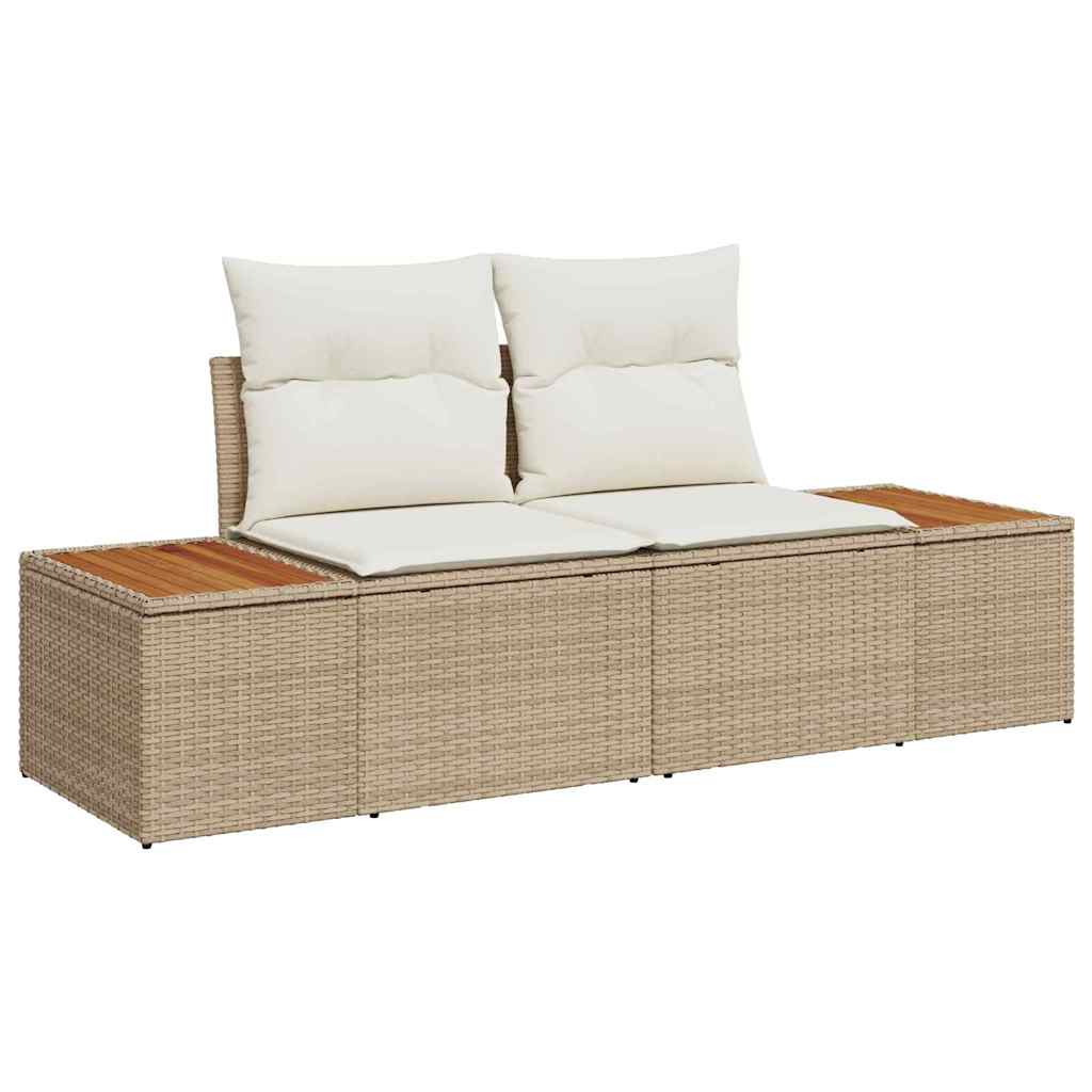 Tuinbankenset 8 st 7-Aantal zitplaatsen Beige Poly riet – afbeelding 6