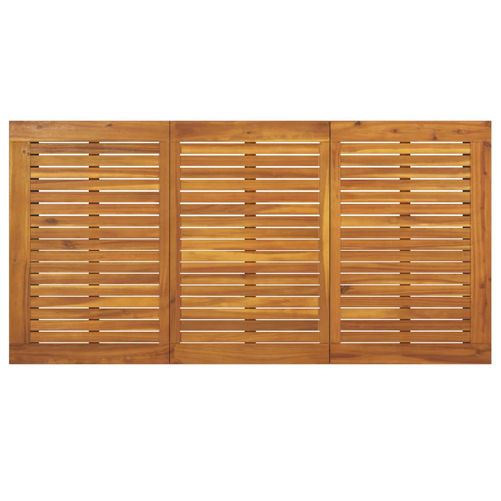 Tuin eettafelset 5 pcs Zwart Massief Acaciahout – afbeelding 8