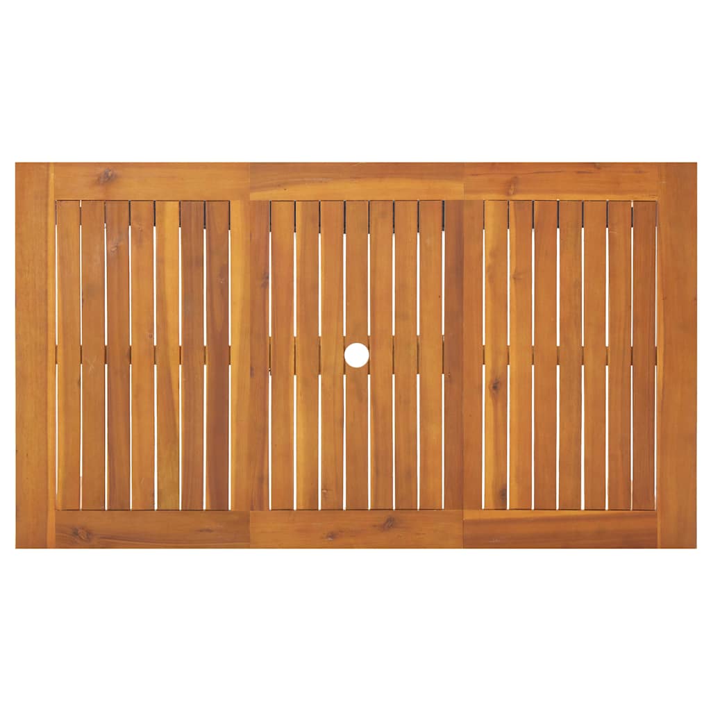Tuin eettafelset 5 pcs Grijs Massief Acaciahout – afbeelding 8