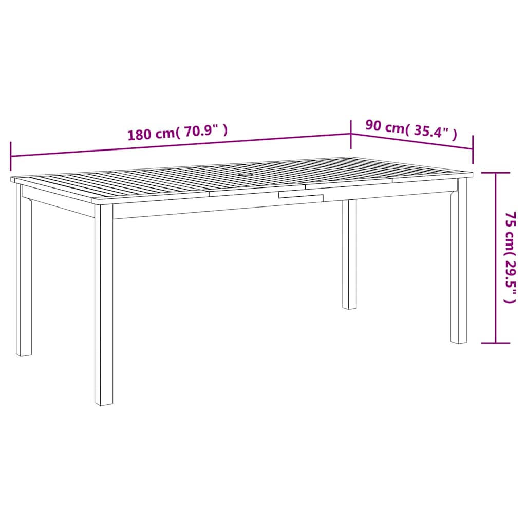 Tuin eettafelset 9 pcs Grijs Massief Acaciahout – afbeelding 11
