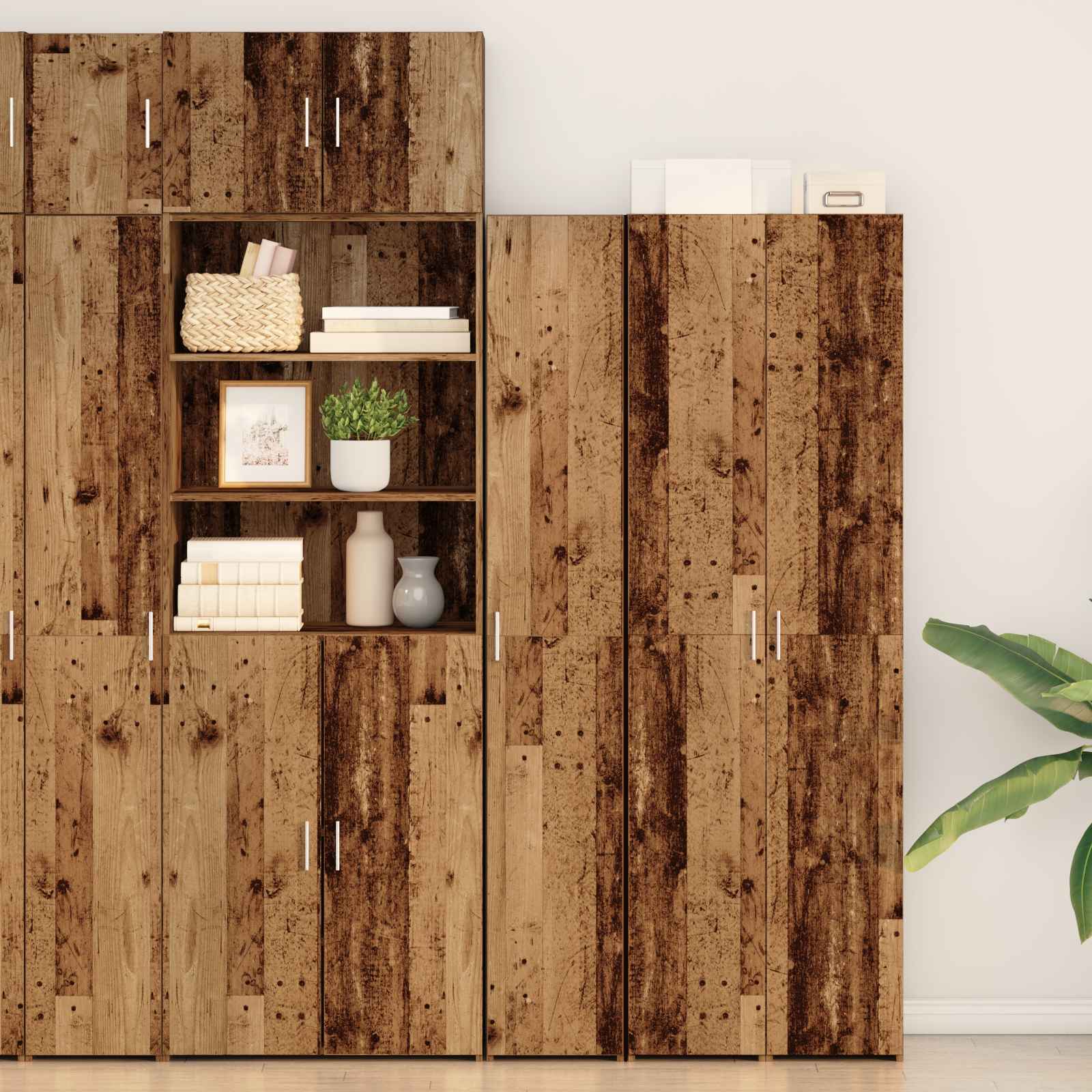 Hoge kast Oudhout 30 x 42,5 x 185 cm