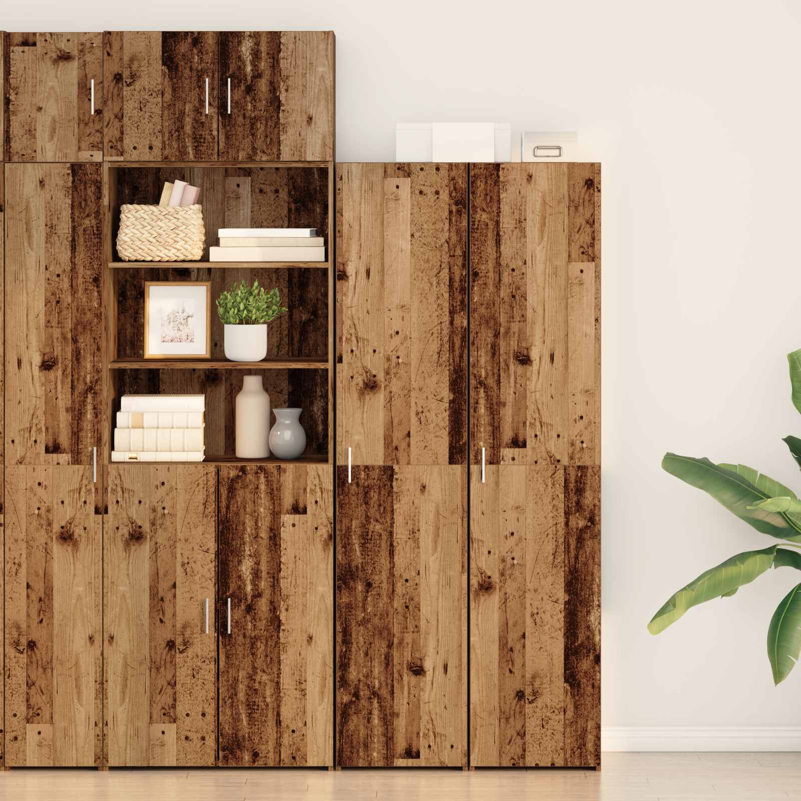 Hoge kast Oudhout 40 x 42,5 x 185 cm