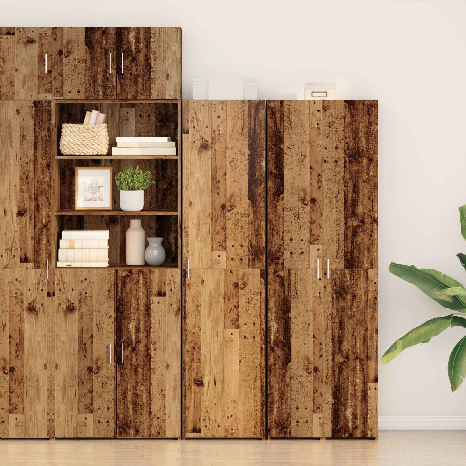 Hoge kast Oudhout 45 x 42,5 x 185 cm – afbeelding 1