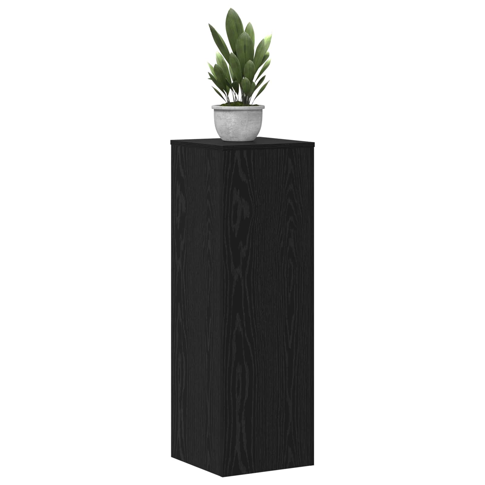Plantenstandaard 2 pcs Zwart Eiken 33 x 33 x 100 cm – afbeelding 3