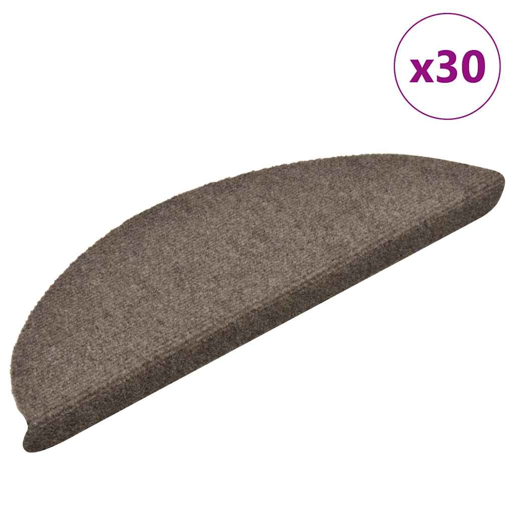 Trapmatten Zelfklevend 30 stuks 56x17x3 cm Beige Halfrond
