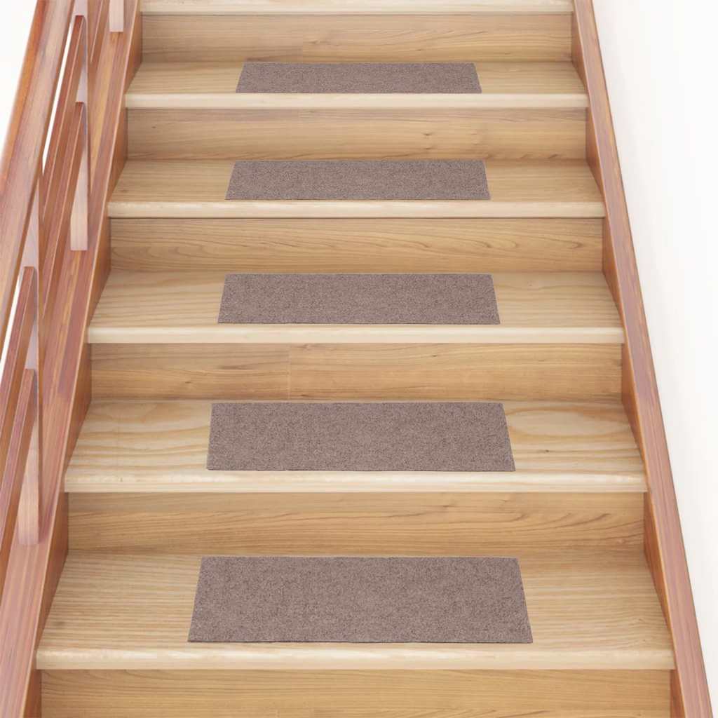 Trapmatten Zelfklevend 30 stuks 60x25 cm Lichtbruin Rechthoekig