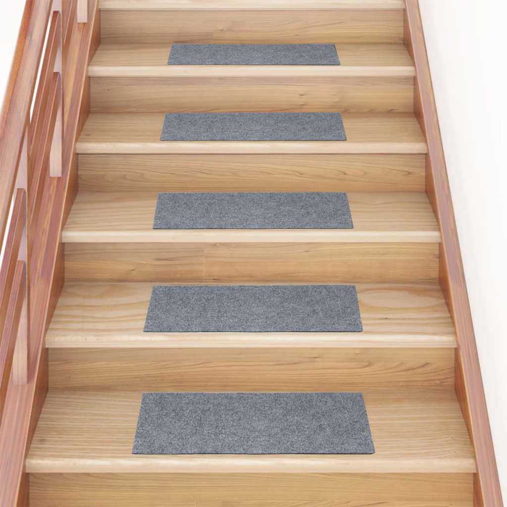 Trapmatten Zelfklevend 30 stuks 60x25 cm Lichtgrijs Rechthoekig