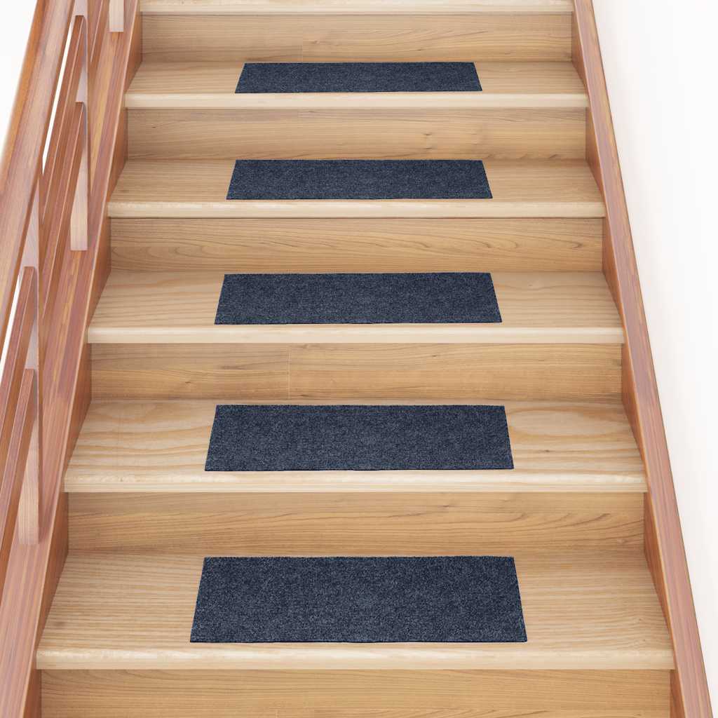Trapmatten Zelfklevend 30 stuks 60x25 cm Grijs Blauw Rechthoekig