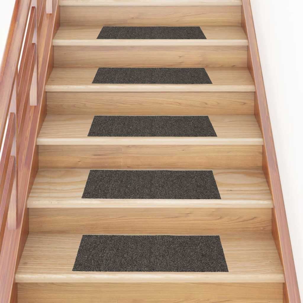 Trapmatten Zelfklevend 30 stuks 60x25 cm Antraciet Rechthoekig