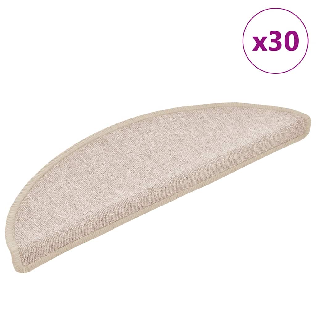 Trapmatten 30 st 56x17x3 cm Taupe Halfrond – afbeelding 1