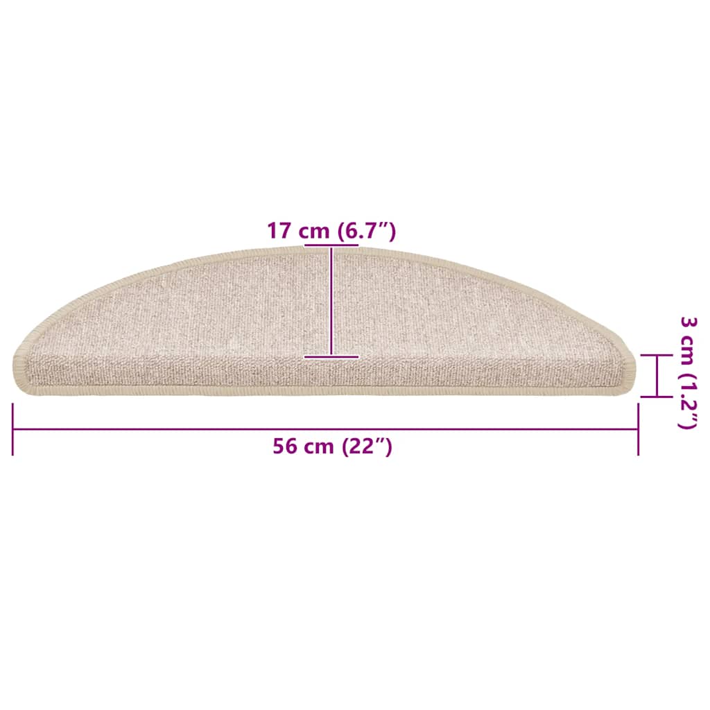 Trapmatten 30 st 56x17x3 cm Taupe Halfrond – afbeelding 8