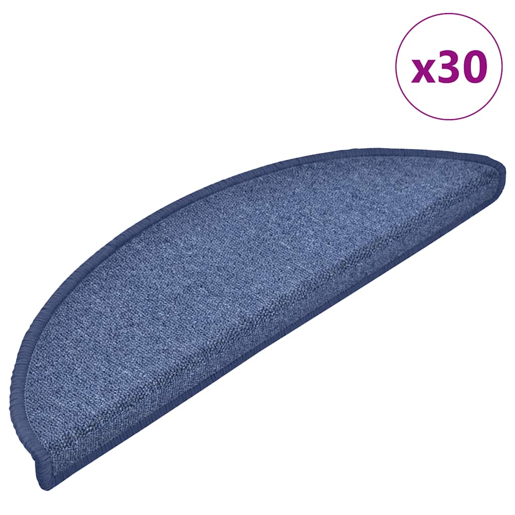 Trapmatten 30 st 56x17x3 cm Blauw Halfrond