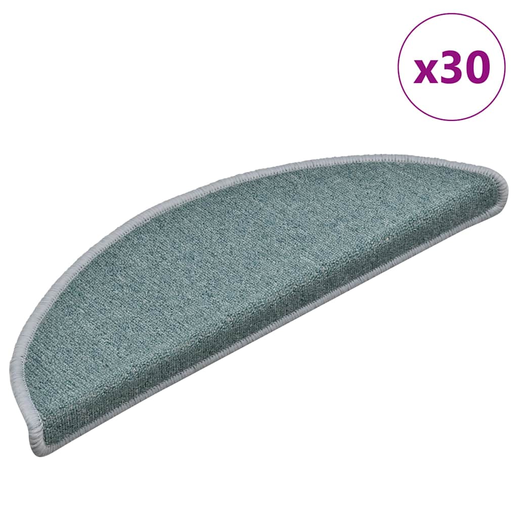 Trapmatten 30 st 56x17x3 cm zeeblauw halfrond