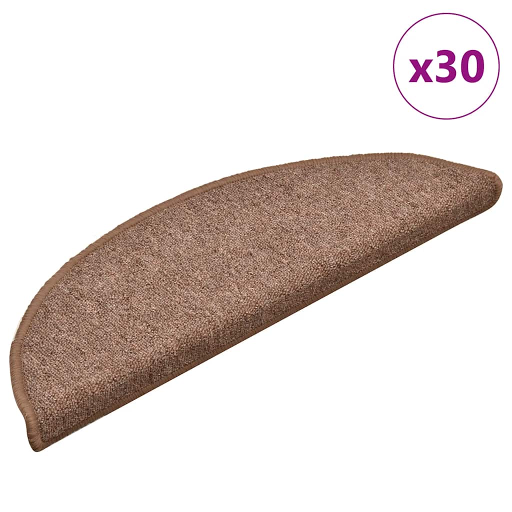 Trapmatten 30 st 56x17x3 cm Bruin Halfrond
