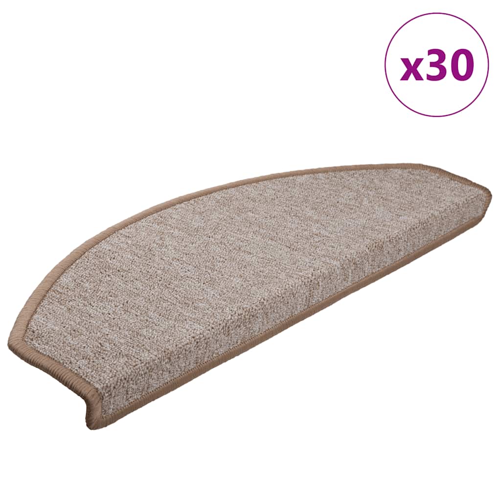 Trapmatten 30 st 65x24x4 cm lichtbruin halfrond groot