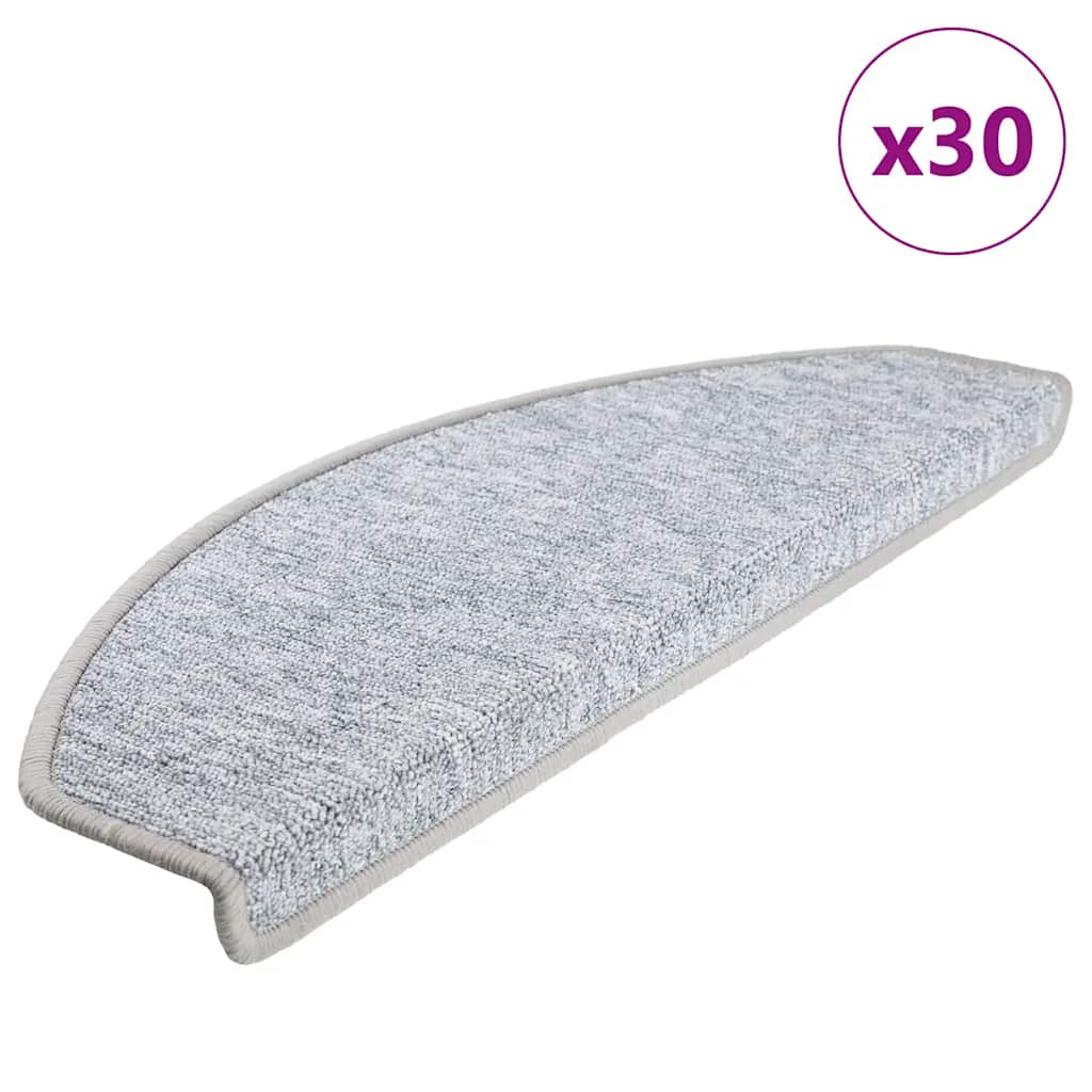 Trapmatten 30 st 65x24x4 cm lichtgrijs halfrond groot
