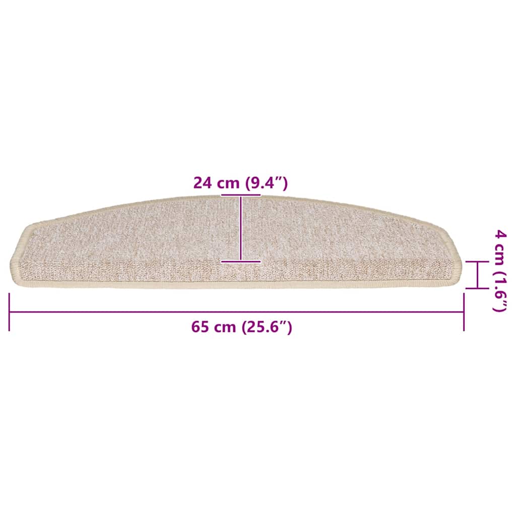 Trapmatten 30 st 65x24x4 cm Taupe Halfrond Groot – afbeelding 8