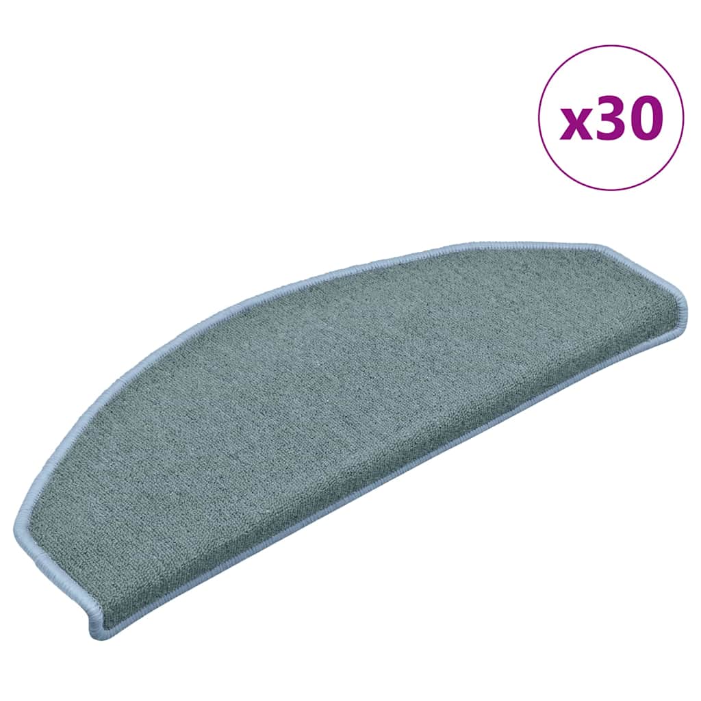 Trapmatten 30 st 65x24x4 cm zeeblauw halfrond groot