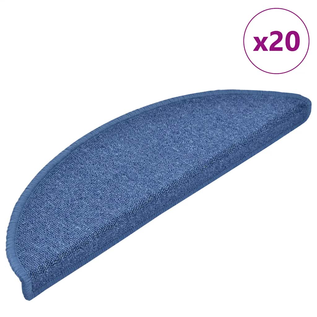 Trapmatten 20 st 56x17x3 cm Blauw Halfrond