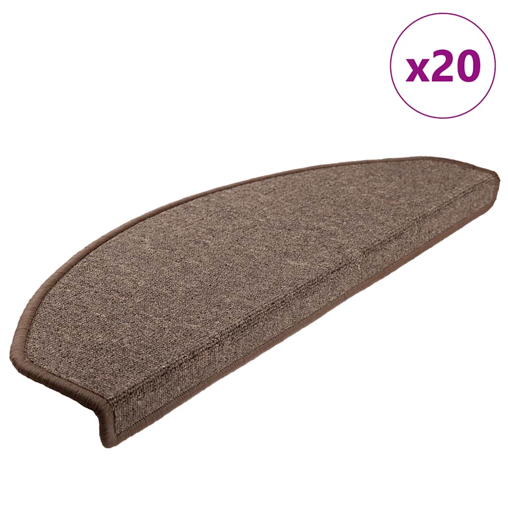 Trapmatten 20 st 65x24x4 cm Koffiebruin Halfrond Groot