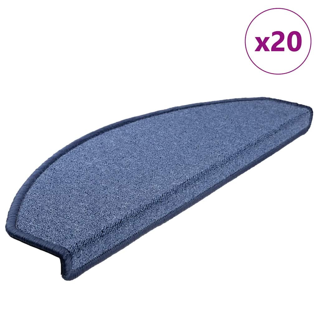 Trapmatten 20 st 65x24x4 cm Blauw Halfrond Groot