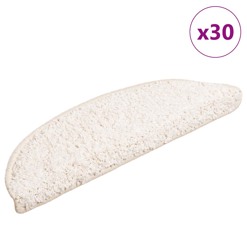Trapmatten 30 st 56x17x3 cm Wit Halfrond