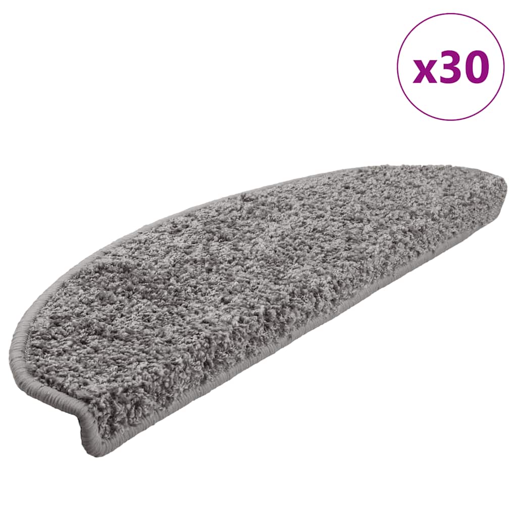 Trapmatten 30 st 65x21x4 cm Grijs Halfrond Groot