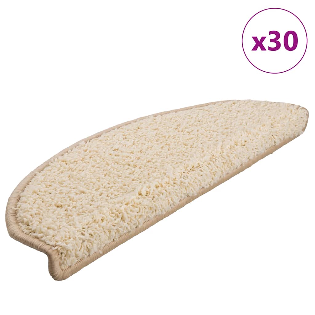 Trapmatten 30 st 65x21x4 cm Crème Halfrond Groot