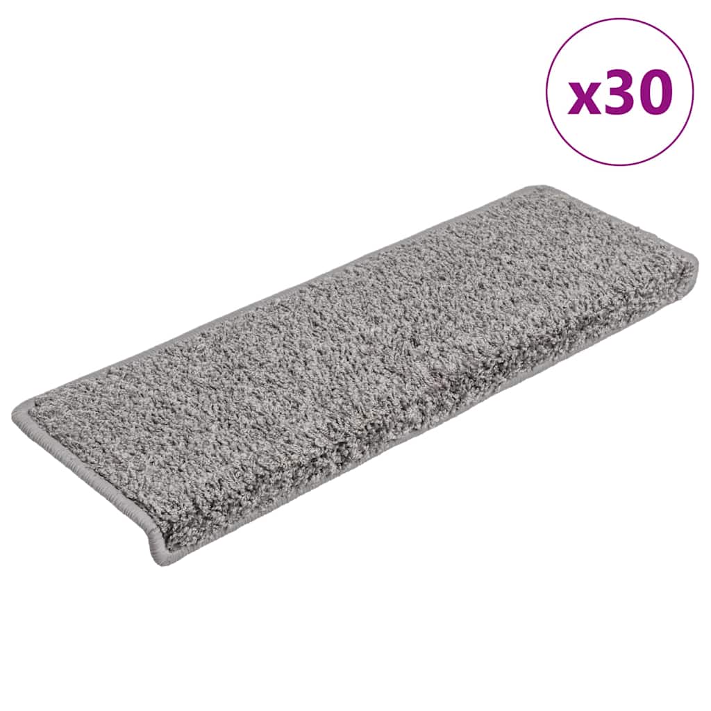 Trapmatten 30 st 65x21x4 cm Grijs Rechthoekige Rand